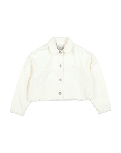IL GUFO Denim jacket White 100% Cotton