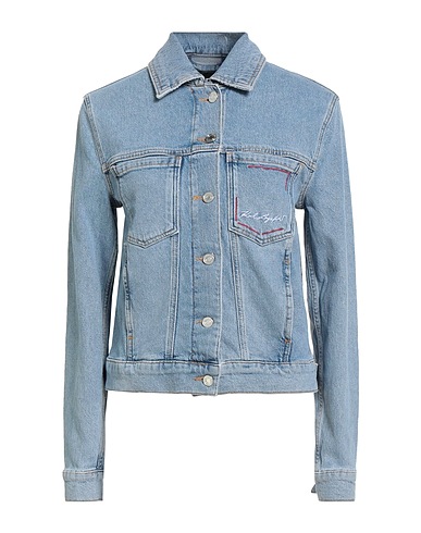 KARL LAGERFELD Denim jacket Blue 99% Cotton, 1% Elastane