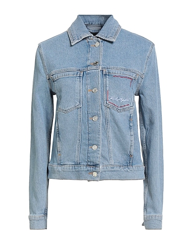 KARL LAGERFELD Denim jacket 99% Cotton, 1% Elastane