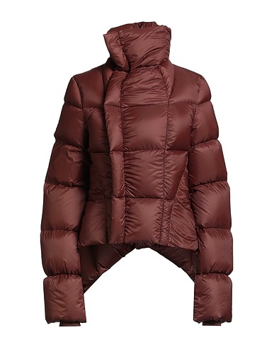 RICK OWENS Shell jacket Brick red 100% Polyamide, Virgin Wool