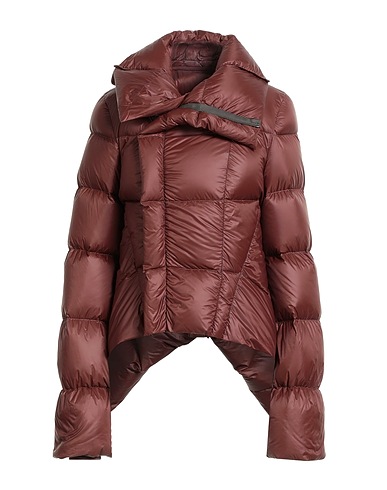 RICK OWENS Shell jacket Brown 100% Polyamide, Virgin Wool