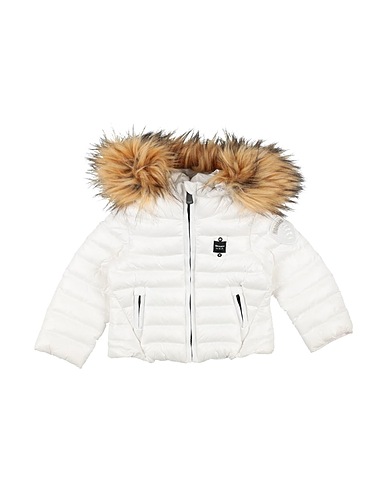 BLAUER. Shell jacket White 100% Polyamide, Acrylic, Polyester