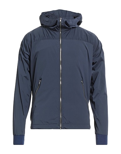 ALPHA STUDIO Jacket Midnight blue 100% Cotton, Polyamide, Elastane