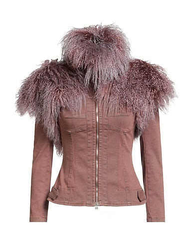 KNWLS Denim jacket Antique rose 88% Cotton, 7% Recycled polyester, 5% Elastane, Lambskin