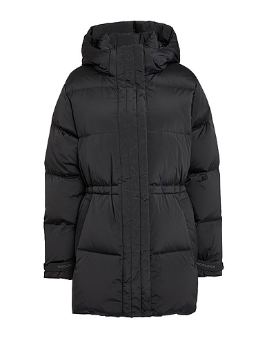 WOOLRICH Shell jacket Black 91% Polyamide, 9% Elastane