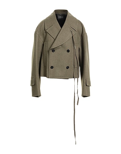 ANN DEMEULEMEESTER Coat Military green 80% Wool, 20% Polyamide