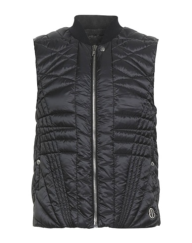 MONCLER + RICK OWENS Vest Black 100% Polyester, Acrylic, Wool, Polyamide, Elastane