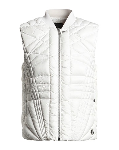 MONCLER + RICK OWENS Vest White 100% Polyester, Acrylic, Wool, Polyamide, Elastane