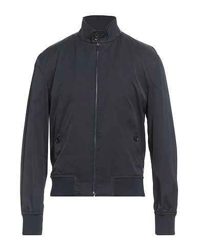 BALLY Jacket Navy 68% Polyester, 32% Cotton, Lambskin