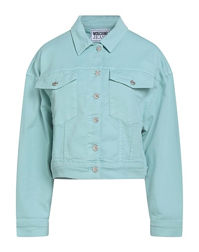 MOSCHINO JEANS Giubbotto jeans Turchese 97% Cotone, 3% Elastan
