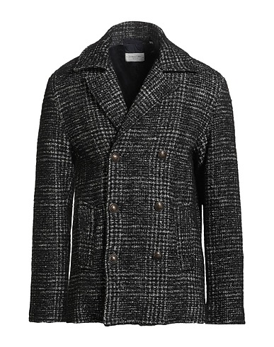 TINTORIA MATTEI 954 Coat Black 41% Cotton, 25% Wool, 16% Other Fibres, 11% Polyester, 7% Alpaca wool