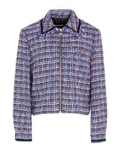 KARL LAGERFELD Giubbotto Blu 62% Cotone, 20% Poliestere, 11% Acrilico, 5% Altre Fibre, 2% Fibre sintetiche