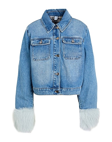 LIU •JO Denim jacket Blue 100% Cotton, Polyester