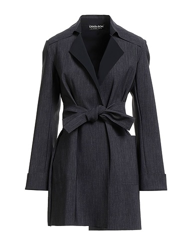 CHIARA BONI LA PETITE ROBE Full-length jacket Charcoal 75% Polyamide, 25% Elastane