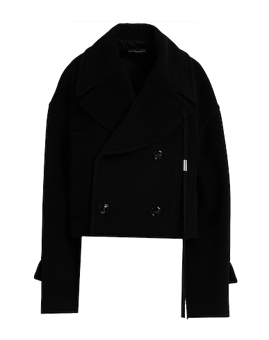 ANN DEMEULEMEESTER Coat Black 70% Wool, 30% Polyamide