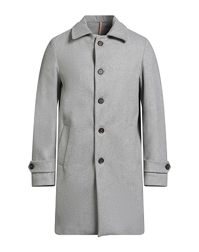ROBERTO P  Luxury Coat Light grey 100% Wool