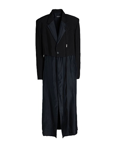 ANN DEMEULEMEESTER Full-length jacket Black 100% Viscose, Silk