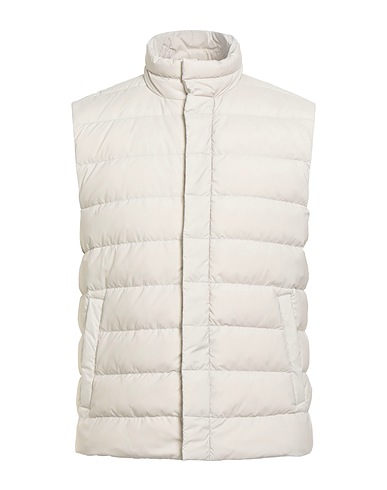 PAOLONI Shell jacket Light grey 93% Polyamide, 7% Elastane