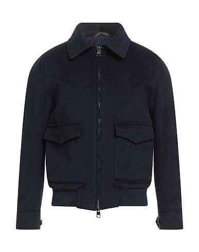 LUIGI BORRELLI NAPOLI Jacket Midnight blue 50% Virgin Wool, 50% Cashmere