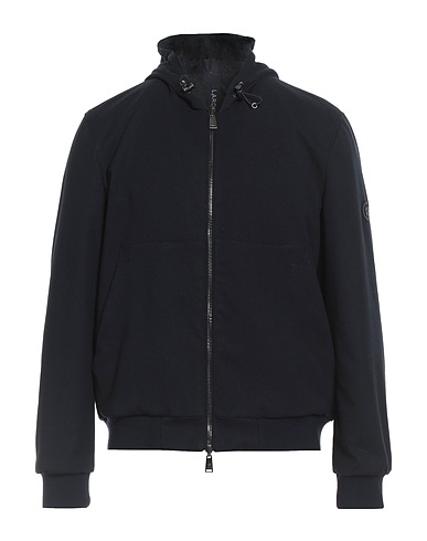 LARDINI Jacket Midnight blue 64% Polyester, 34% Viscose, 2% Elastane
