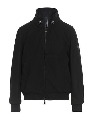 LARDINI Jacket Black 64% Polyester, 34% Viscose, 2% Elastane