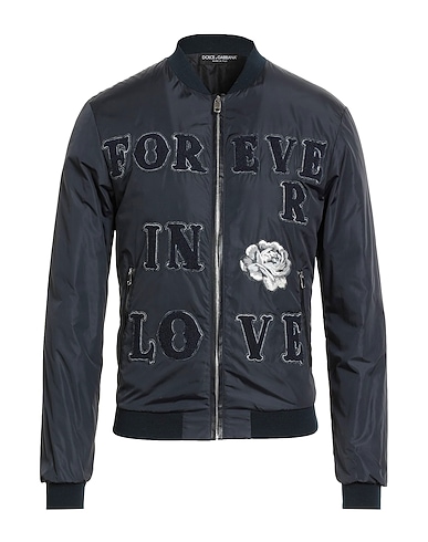 DOLCE&GABBANA Bomber 95% Polyamide, 5% Shearling, Calfskin, Polyester, Wool