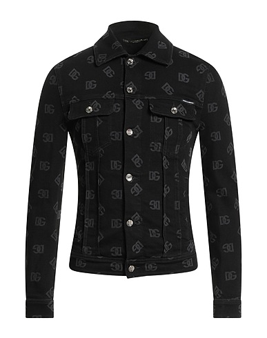 DOLCE&GABBANA Denim jacket Black 98% Cotton, 2% Elastane