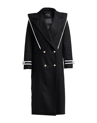 ACTUALEE Coat Black 90% Polyester, 5% Wool, 5% Elastane
