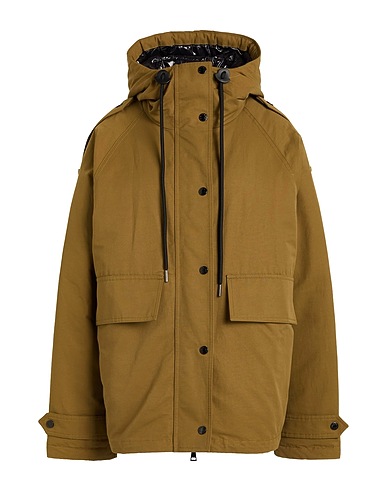 MONCLER Shell jacket Military green 69% Cotton, 31% Polyamide