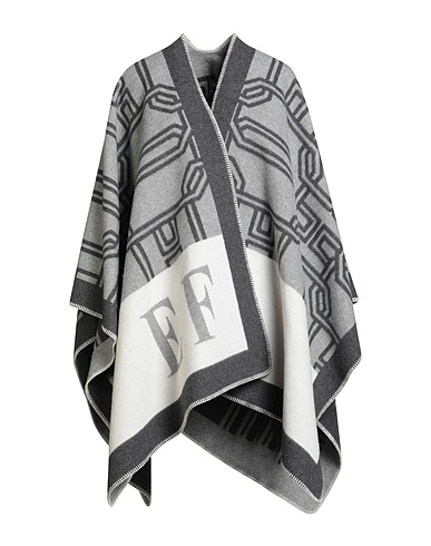 ELISABETTA FRANCHI Cloak White 50% Wool, 25% Cotton, 25% Polyester