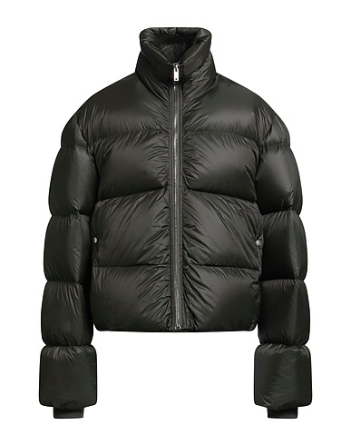 RICK OWENS Shell jacket Dark green 100% Polyamide, Virgin Wool