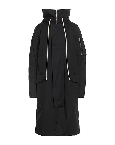 RICK OWENS Coat Black 97% Cotton, 3% Elastane