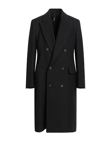 HEVÒ Coat Black 100% Virgin Wool