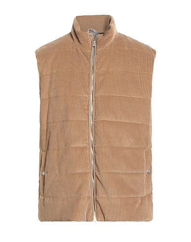 ELEVENTY Gilet PLATINUM Camel 96% Cotton, 4% Cashmere