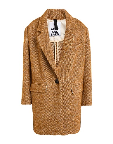 ATTIC AND BARN Coat Mustard 29% Wool, 28% Polyester, 27% Virgin Wool, 10% Acrylic, 6% Polyamide