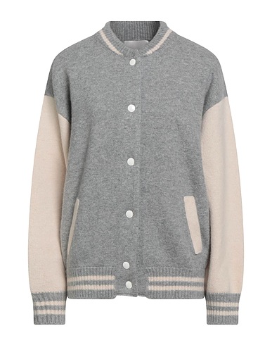 LANEUS ブルゾン ライトグレー カシミヤ 71% / シルク 19% / ポリエステル 10%