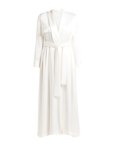 GALVAN  London Full-length jacket Ivory 80% Triacetate, 20% Polyester