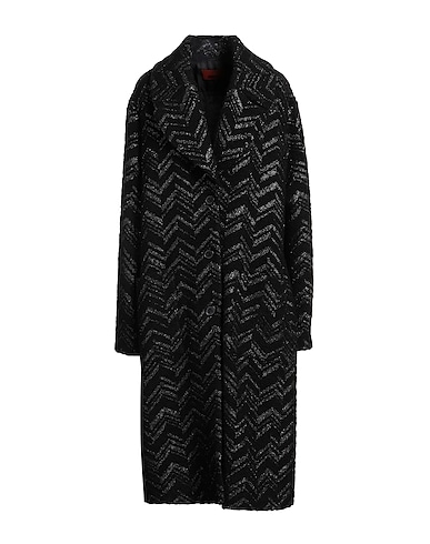 MISSONI Mantel Schwarz 41% Papier, 26% Polyester, 14% Acryl, 13% Wolle, 6% Andere Fasern