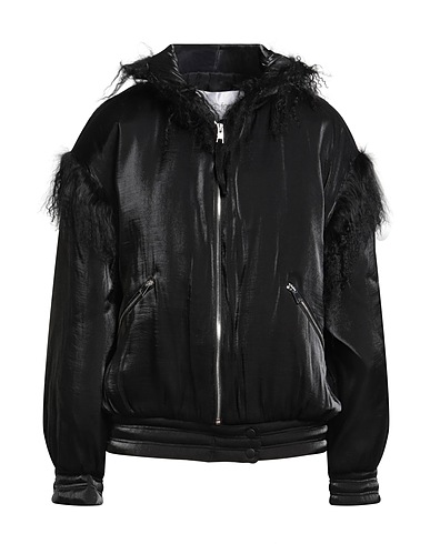 FORTE_FORTE Bomber Black 68% Viscose, 32% Polyester, Shearling