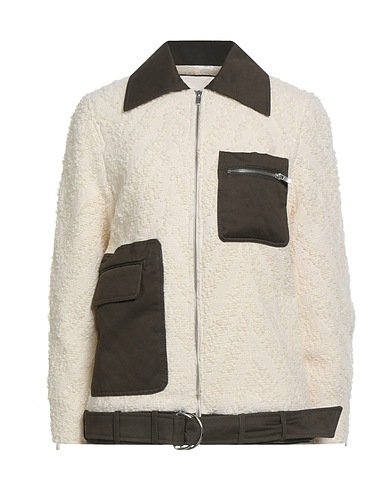 ELLEME Giubbotto Panna 63% Lana, 31% Cotone, 6% Poliammide