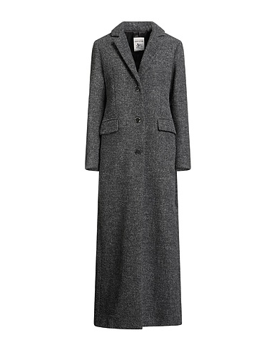 SEMICOUTURE Coat Grey 49% Wool, 19% Polyester, 14% Acrylic, 12% Cotton, 6% Polyamide