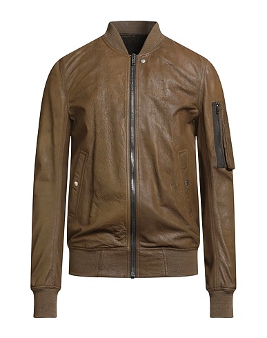 RICK OWENS Bomber Military green 100% Lambskin