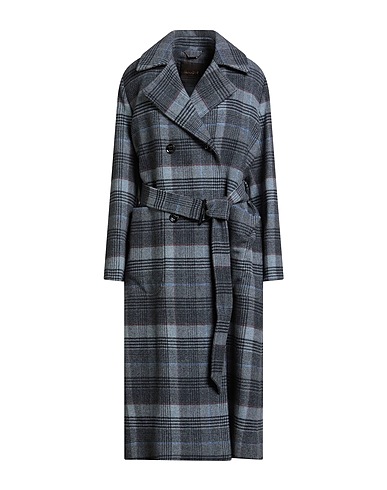 MOORER Coat Slate blue 100% Virgin Wool