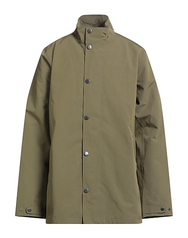 BARBOUR Gabardina Verde militar 81% Poliéster, 19% Algodón, Poliuretano