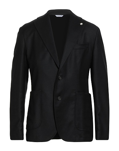 MANUEL RITZ Blazer Black 99% Virgin Wool, 1% Elastane