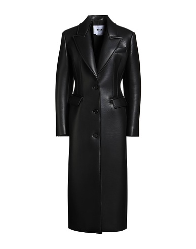 MSGM Coat Black 35% Polyester, 31% Polyurethane, 31% Cotton, 3% Elastane
