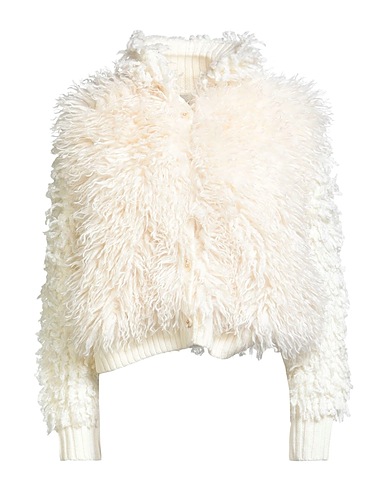 TWINSET Kunstpelz Elfenbein 66% Acryl, 18% Polyester, 16% Wolle