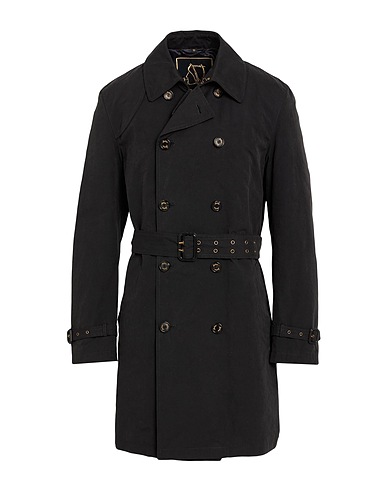 SEALUP Double breasted pea coat Black 45% Cotton, 39% Polyester, 16% Polyamide