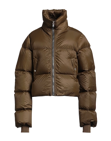 RICK OWENS Shell jacket Military green 100% Polyamide, Virgin Wool