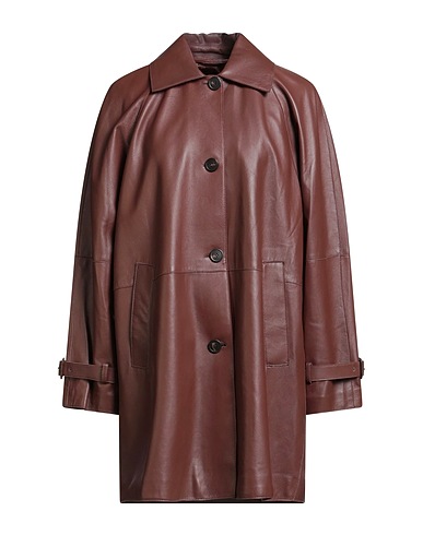 WEEKEND MAX MARA Coat Brown 100% Lambskin